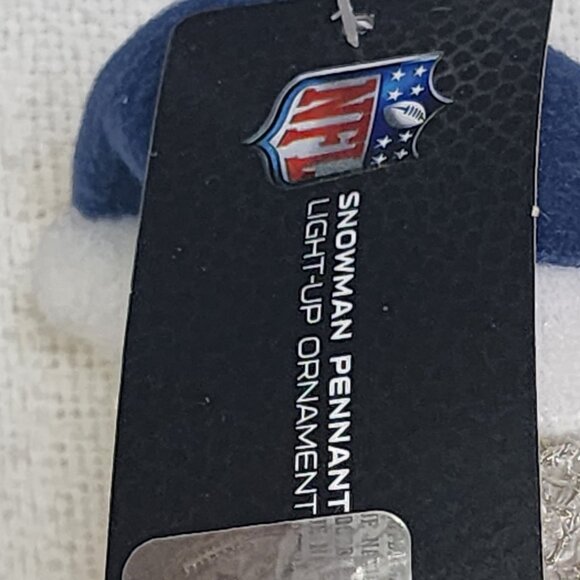 NFL Licensed Snowman Pennant Indianapolis Colts Happy Holiday Light Up Ornament - Picture 11 of 16